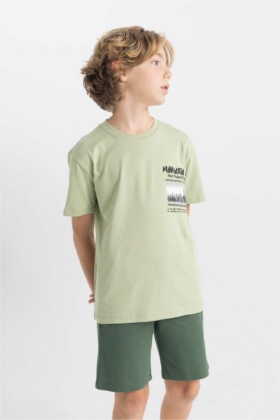 T-Shirt Imprimé à Manches Courtes Col Rond pour Garçon