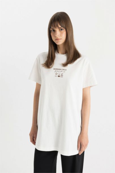 T-shirt à Manches Courtes coupe régulière imprimé à Col Rond