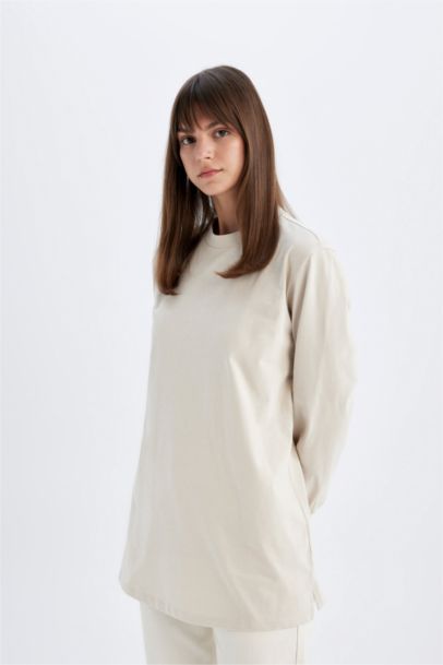 Oversize Fit Basic Sweatshirt Tunic