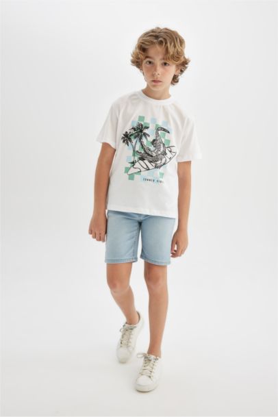 Boy Crew Neck Printed Short Sleeve T-Shirt