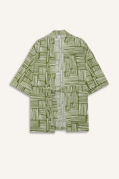 Regular Fit Printed Cotton Beachwear