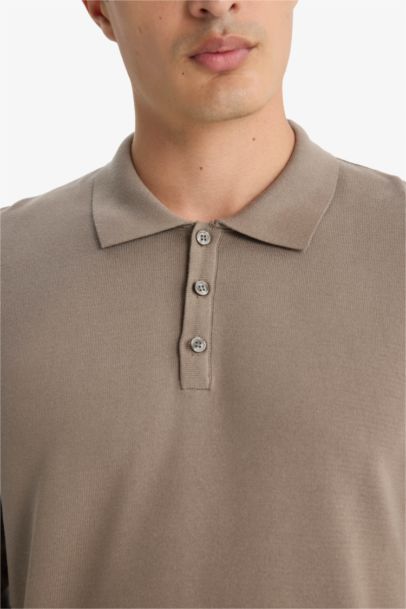 Standard Fit Polo Collar Knitwear Pullover
