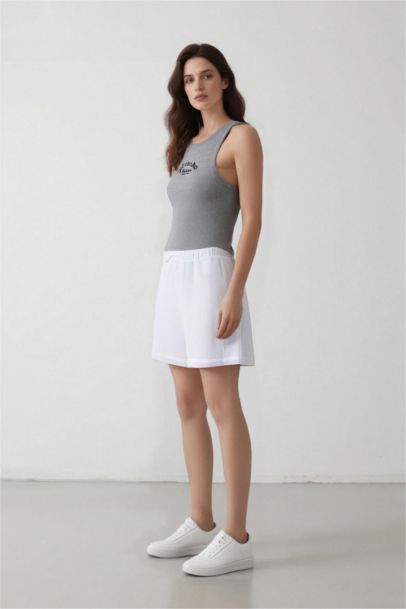 Relax Fit Muslin High Waist Short Leg Shorts