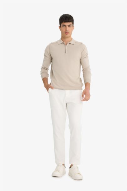 بلوفر تريكو بريميوم قصة عادية بياقة بولو