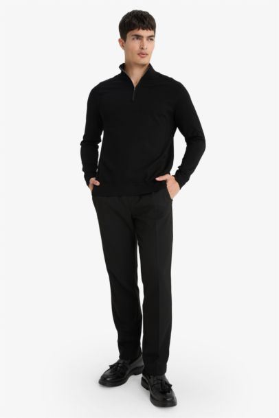 بلوز تريكو قصة عادية بياخة نص سحاب