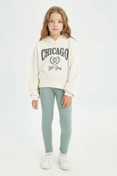 Ensemble de Sweat à capuche imprimé et Leggings pour BéBé Fille