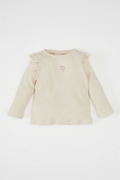 Baby Girl Floral Ribbed Camisole T-Shirt