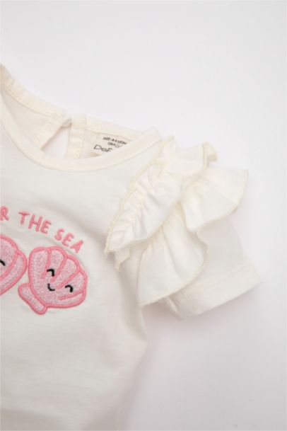 Ensemble de Body à manches courtes Short et Chapeau pour bébé fille