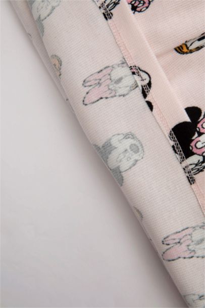 Ensemble de Robe imprimée Mickey & Minnie à manches courtes et culotte pour bébé fille