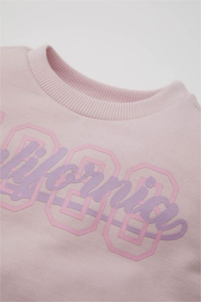 Baby Girl Printed Sweatshirt Sweatpants 2 Piece Set