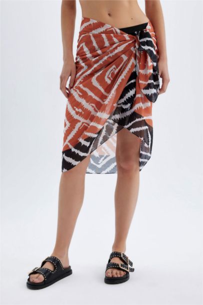 Standard Fit Printed Voile Beachwear