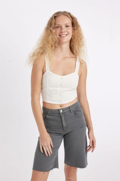 Chemisier Sans Manches Col En V