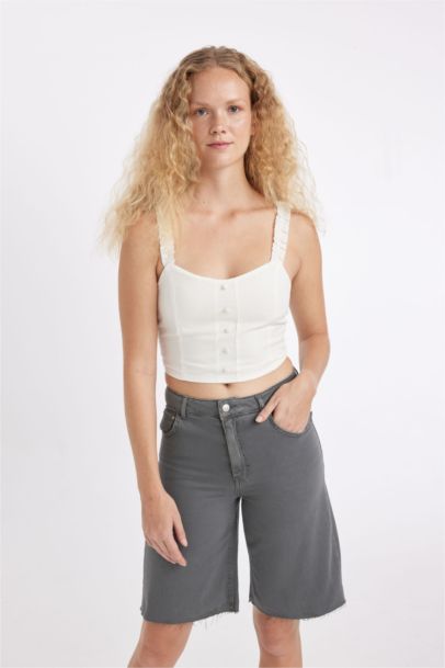 Chemisier Sans Manches Col En V