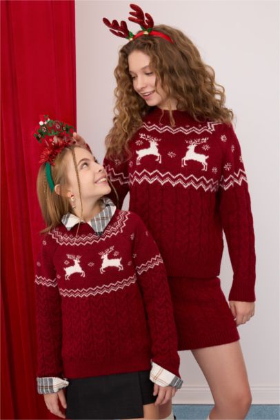 Pull Tricot Col rond Jacquared