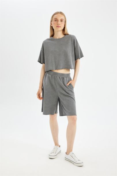 Loose Fit Thick Fabric Basic T-Shirt