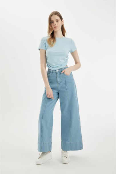 Fitted Crew Neck Modal Short Sleeve T-Shirt