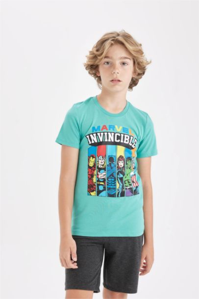 سيت بجامة قصة عادية من مارفل - قطعتين