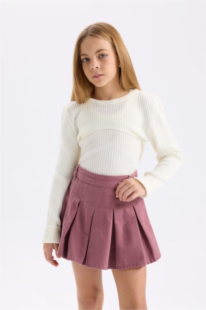 Girl 2 piece Slim Fit Crew Neck Pullover
