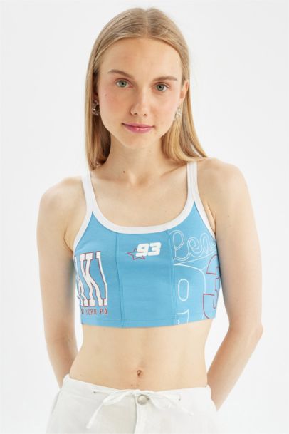 كروب توب سليم فيت بحمالات بطبعة حروف