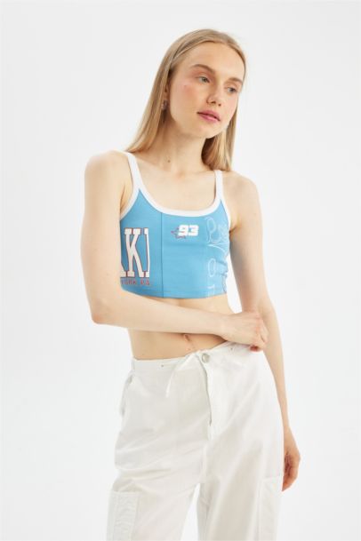 كروب توب سليم فيت بحمالات بطبعة حروف