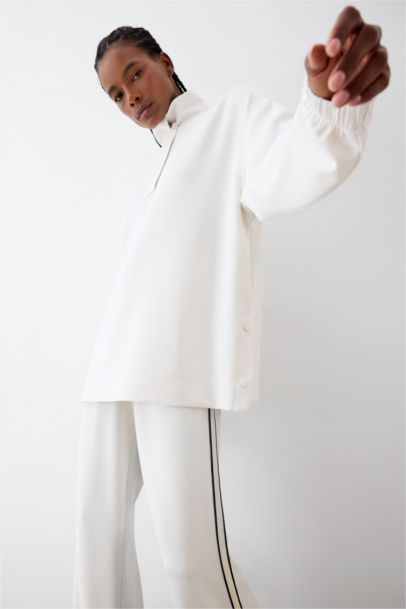 DeFactoFit Long Fit Modal Sports Sweatshirt