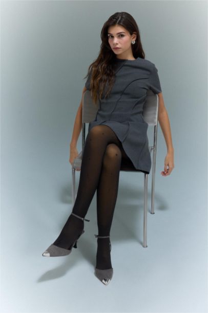 Kadın Kalpli Termal Külotlu Çorap