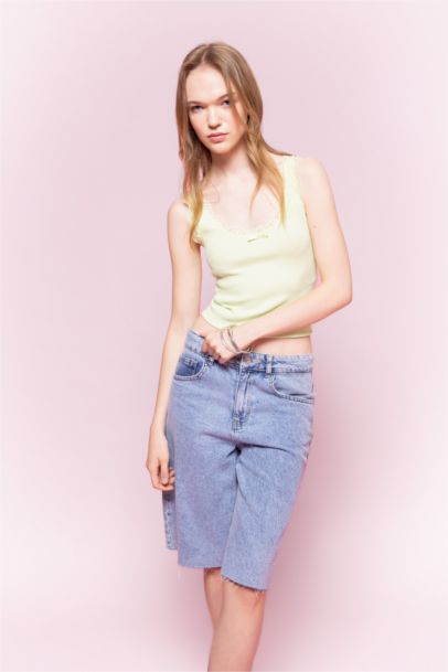 Fitted Ribbed Camisole Crop Top