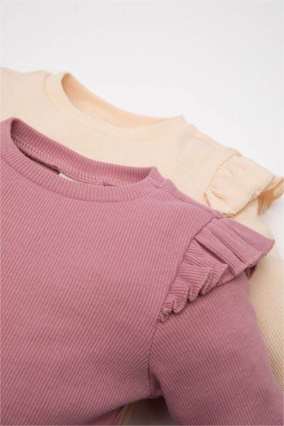 Baby Girl 2 piece Long Sleeve Snap Body