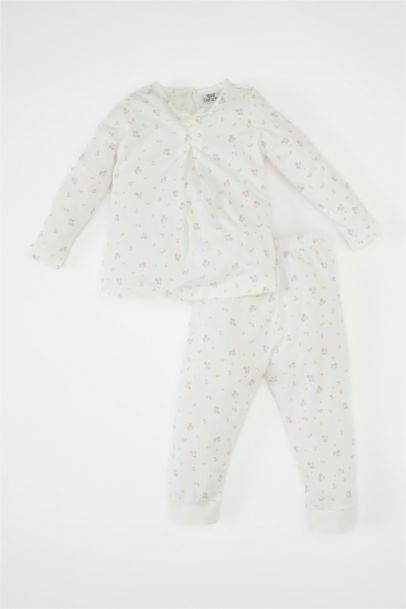 Baby Girl Floral Cotton 2 Piece Pajama Set