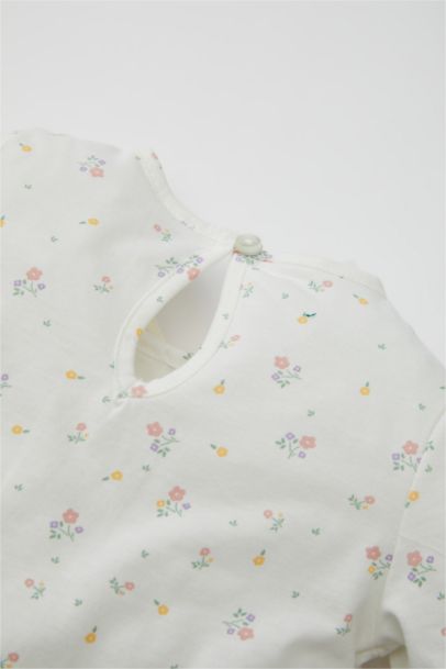 Baby Girl Floral Cotton 2 Piece Pajama Set