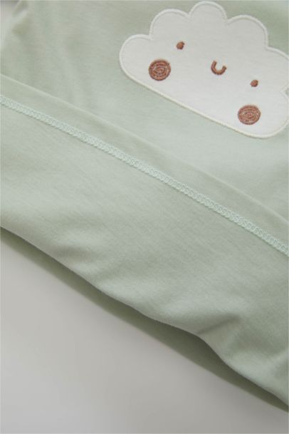 طقم بيجاما بناتي قصة عادية بطبعة قوس قزح - قطعتين