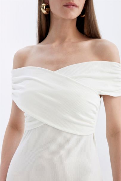 Bodycon Cross Neck Cotton Sleeveless Maxi Dress