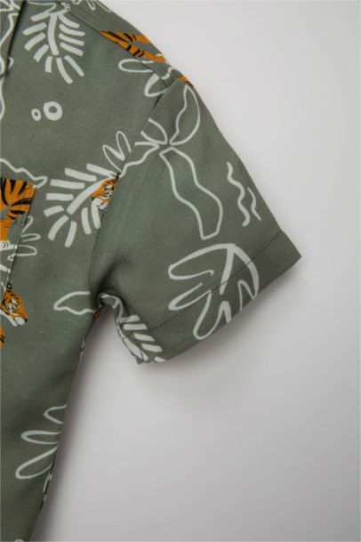 Baby Boy Open Collar Short Sleeve Shirt