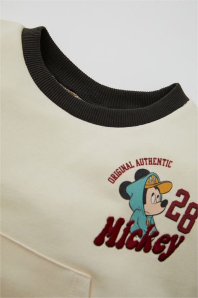 Sweatshirt Col Montant avec Motif Mickey et Minnie de Disney Pour Bébé Garçon