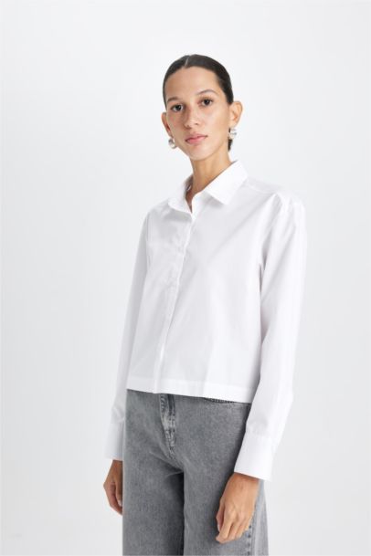 Poplin Crop Shirt