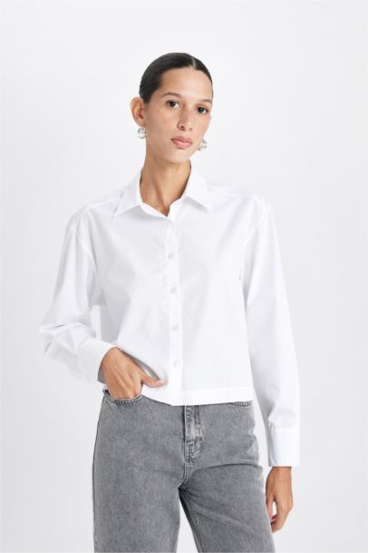 Poplin Crop Shirt