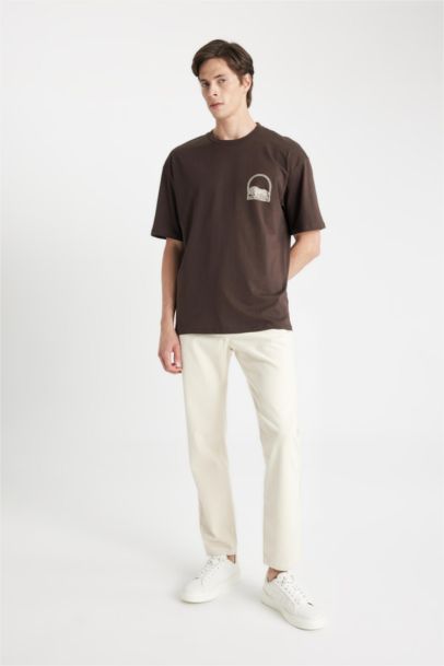 Straight Fit Normal Mold Normal Waist Pipe Leg Jeans