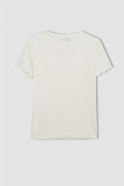 طقم 2 تيشيرت أساسي نص كم برقبة مستديرة قصة سليم