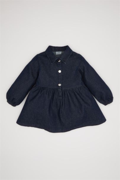 Girl Long Sleeve Denim Dress