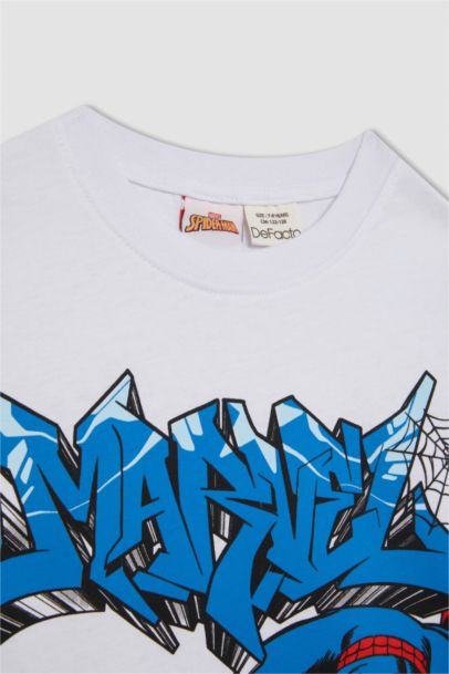 Boy Marvel Spiderman Crew Neck Short Sleeve T-Shirt