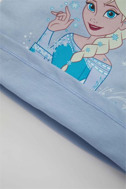 Kız Bebek Frozen Bisiklet Yaka Kısa Kollu Tişört