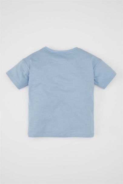 Kız Bebek Frozen Bisiklet Yaka Kısa Kollu Tişört