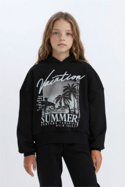 Girl Hooded Sweatshirt Jogger Bottom 2 Piece Set