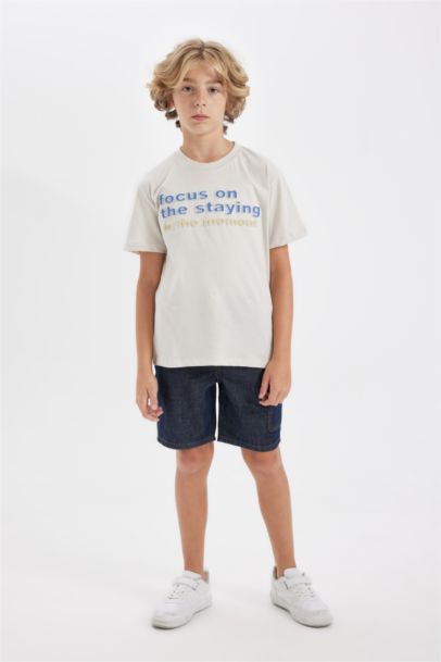 Boy Crew Neck Printed Short Sleeve T-Shirt