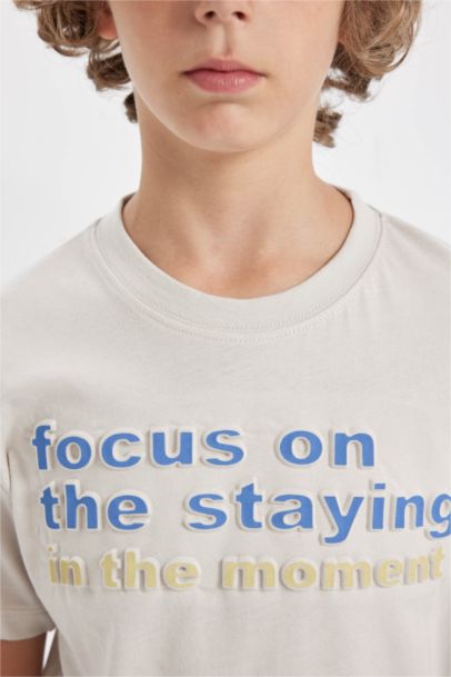 Boy Crew Neck Printed Short Sleeve T-Shirt