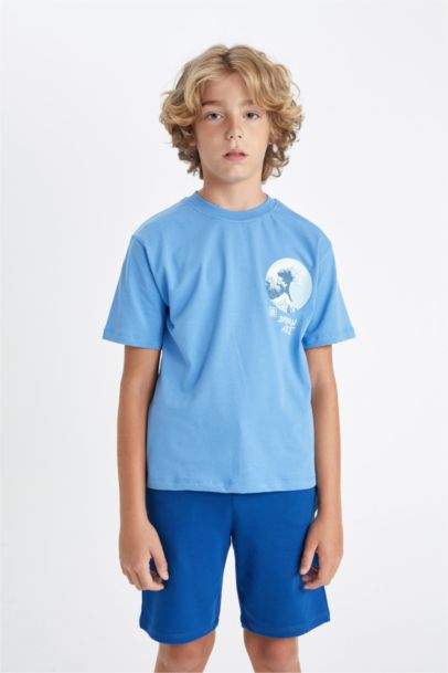 Boy Crew Neck Printed Short Sleeve T-Shirt