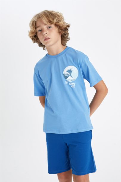 Boy Crew Neck Printed Short Sleeve T-Shirt