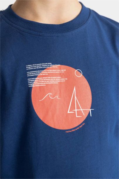 تيشيرت ولادي نص ردن مطبوع قصة عادية