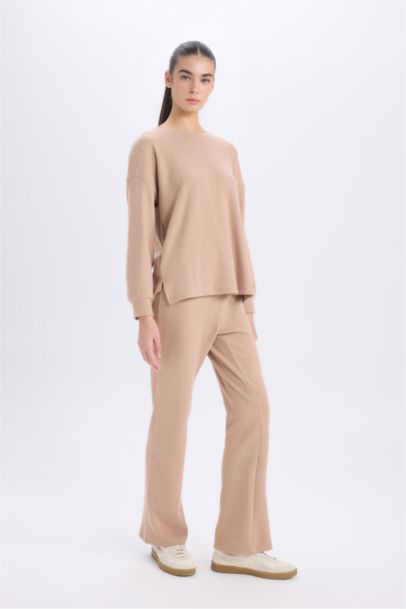 Regular Fit Basic Top Bottom 2 Piece Pajama Set