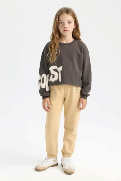 Girl Standard Fit Elastic Waist Printed Jogger Sweatpants